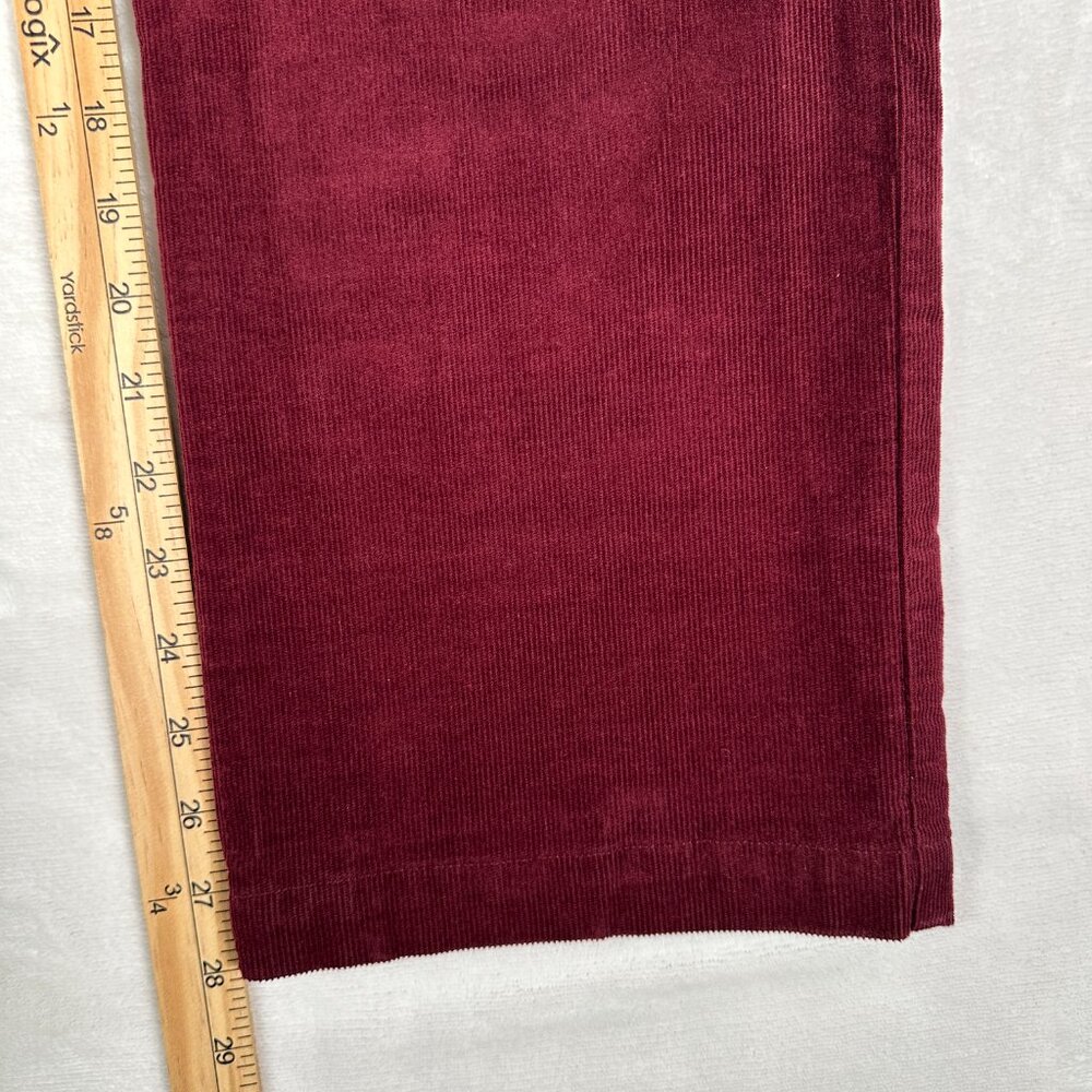 Vineyard Vines Pants Boys Size 18 Burgundy Corduroy Straight Legs Cotton Blend - Picture 3 of 12